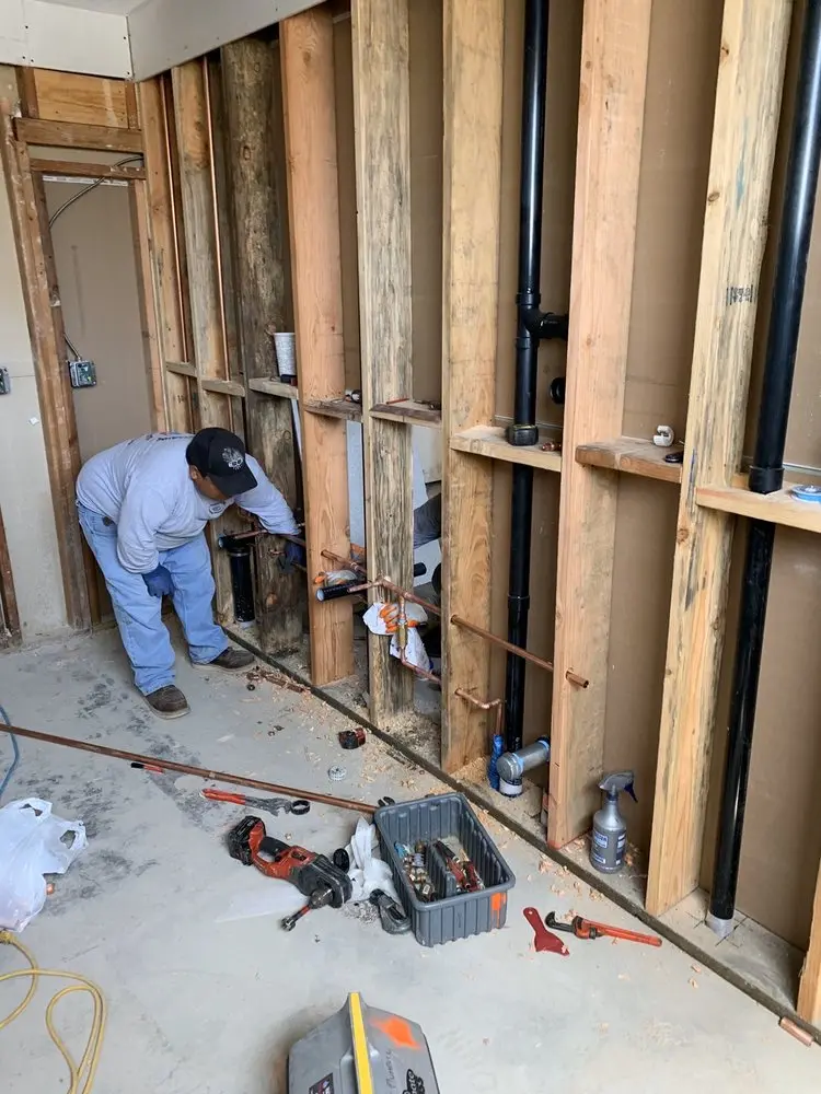 Commercial rough-in plumbing for Water Heater Replacement in Harvard Heights